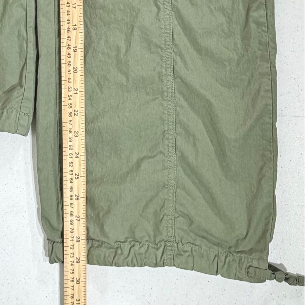 Aerie Cargo Pants Small Olive Green Parachute Wide Leg Cotton Pullon Drawstring - Picture 8 of 11